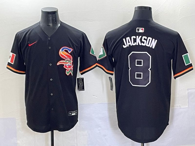 Men 2025 Chicago White Sox #8 Jackson Black Game Nike MLB Jersey style 7031